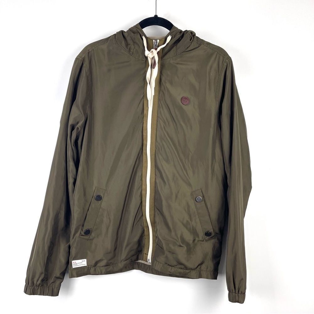 Marshall Artist Zip Up Hooded Windbreaker Jacket Size Small Men's